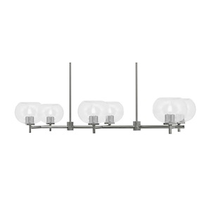 Franklin - 6 Light Island-7.25 Inch Tall and 39 Inch Length - 1373044