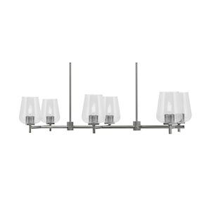 Franklin - 6 Light Island-8.25 Inch Tall and 37.25 Inch Length - 1373049