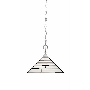 Any - 1 Light Chain Hung Pendant-12 Inches Tall and 14 Inches Wide - 696499