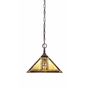 Any - 1 Light Chain Hung Pendant-11.25 Inches Tall and 14 Inches Wide - 356905