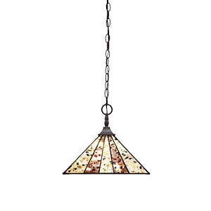 Any - 1 Light Chain Hung Pendant-11.5 Inches Tall and 14 Inches Wide - 356910