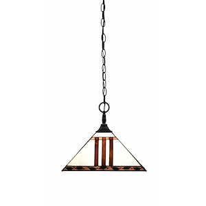 Any - 1 Light Chain Hung Pendant-12.25 Inches Tall and 14 Inches Wide - 696501