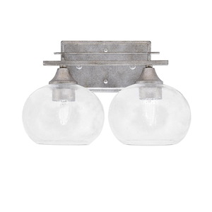 Uptowne - 2 Light Bath Bar-9 Inches Tall and 14.25 Inches Length - 1340002