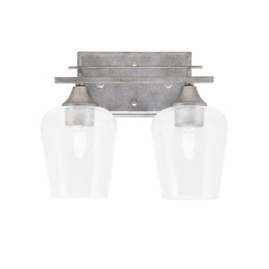 Uptowne - 2 Light Bath Bar-10 Inches Tall and 12.5 Inches Length - 1340003