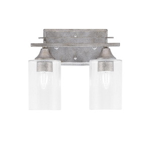 Uptowne - 2 Light Bath Bar-10 Inches Tall and 11.5 Inches Length - 1340001