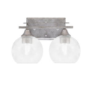 Uptowne - 2 Light Bath Bar-9 Inches Tall and 13 Inches Length - 1340007