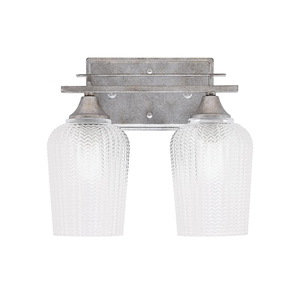 Uptowne - 2 Light Bath Bar-11.25 Inches Tall and 12.25 Inches Length - 1340008