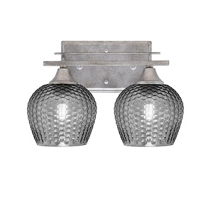 Uptowne - 2 Light Bath Bar-9.25 Inches Tall and 13.25 Inches Length - 1340009