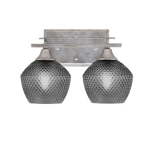 Uptowne - 2 Light Bath Bar-9 Inches Tall and 13.25 Inches Length - 1340011