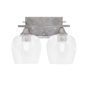 Uptowne - 2 Light Bath Bar-10 Inches Tall and 13.25 Inches Length - 1340012
