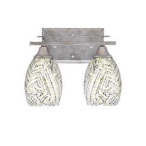 Uptowne - 2 Light Bath Bar-10 Inches Tall and 12 Inches Wide - 731609