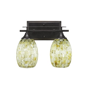 Uptowne - 2 Light Bath Bar-9.75 Inches Tall and Inches Wide - 731632
