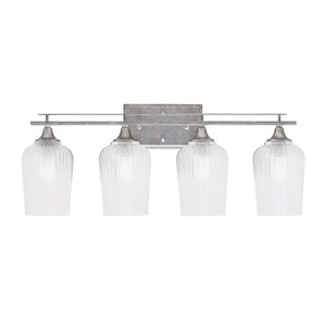 Uptowne - 4 Light Bath Bar-11.25 Inches Tall and 27.5 Inches Length - 1340034