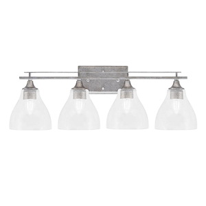 Uptowne - 4 Light Bath Bar-10 Inches Tall and 28.5 Inches Length - 1340038