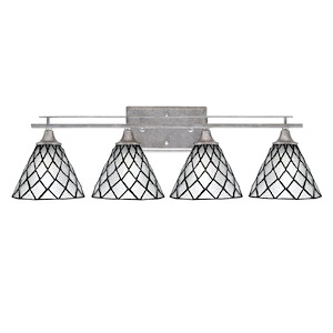 Uptowne - 4 Light Bath Bar-9 Inches Tall and 29.25 Inches Length - 1340043