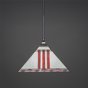 Any - 1 Light Stem Hung Stem Hung Pendant-12.25 Inches Tall and 14 Inches Wide - 696621