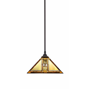 Any - 1 Light Stem Hung Stem Hung Pendant-9.25 Inches Tall and 14 Inches Wide - 696605