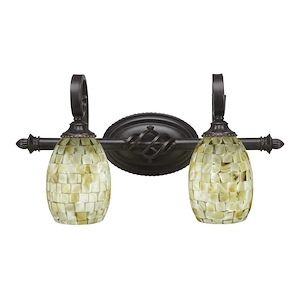 Elegante - 2 Light Bath Bar-7.5 Inches Tall and 11.25 Inches Wide - 1218751