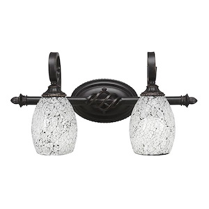 Elegante - 2 Light Bath Bar-11 Inches Tall and Inches Wide - 1040430