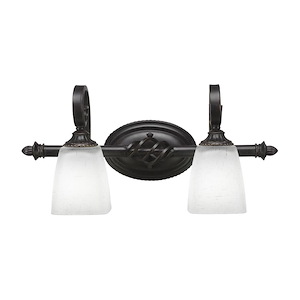 Elegante - 2 Light Bath Bar-9.5 Inches Tall and Inches Wide - 755749