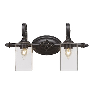 Elegante - 2 Light Bath Bar-9.5 Inches Tall and Inches Wide - 755760