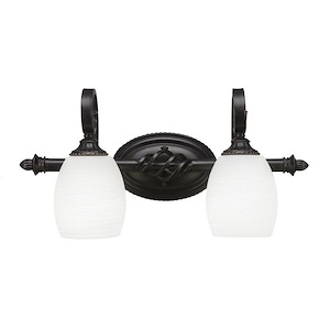 Elegante - 2 Light Bath Bar-10.5 Inches Tall and 8.75 Inches Wide - 1040432