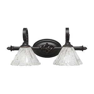 Elegante - 2 Light Bath Bar-8.75 Inches Tall and 9 Inches Wide - 356995