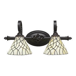 Elegante - 2 Light Bath Bar-9.75 Inches Tall and Inches Wide - 755763