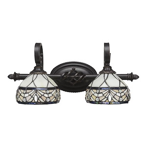 Elegante - 2 Light Bath Bar-9 Inches Tall and Inches Wide - 755770