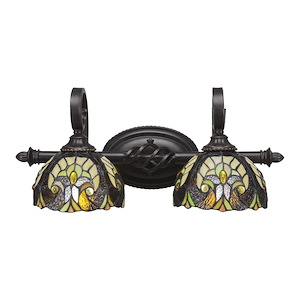 Elegante - 2 Light Bath Bar-8.75 Inches Tall and Inches Wide - 755773