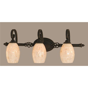 Elegante - 3 Light Bath Bar-11 Inches Tall and 8.25 Inches Wide - 1218900