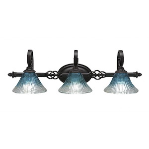 Elegante - 3 Light Bath Bar-9 Inches Tall and 9.5 Inches Wide - 1040424