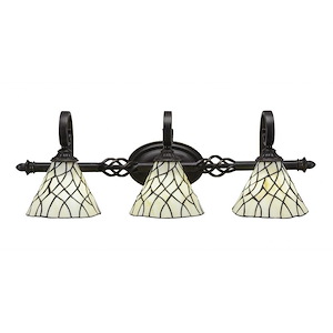 Elegante - 3 Light Bath Bar-9.75 Inches Tall and Inches Wide - 697043