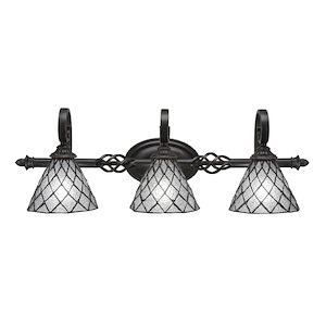 Elegante - 3 Light Bath Bar-8.5 Inches Tall and Inches Wide - 697035