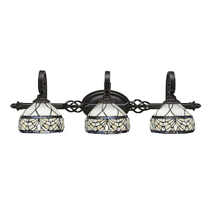 Elegante - 3 Light Bath Bar-9 Inches Tall and Inches Wide - 697036