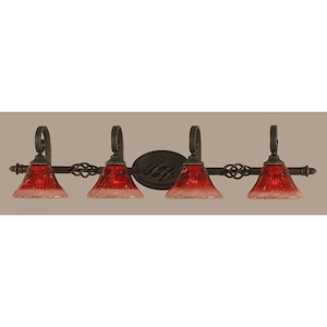 Elegante - 4 Light Bath Bar-9 Inches Tall and 9.5 Inches Wide - 697002