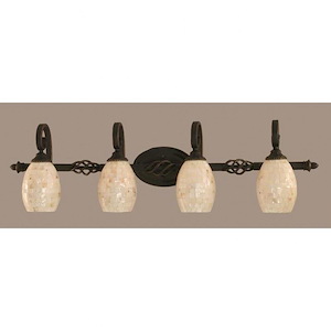 Elegante - 4 Light Bath Bar-11 Inches Tall and 8.75 Inches Wide - 697022