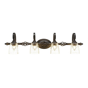 Elegante - 4 Light Bath Bar-9.5 Inches Tall and Inches Wide - 696994