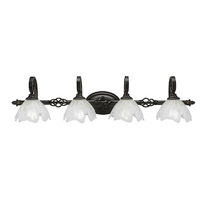 Elegante - 4 Light Bath Bar-9 Inches Tall and 10 Inches Wide - 697003
