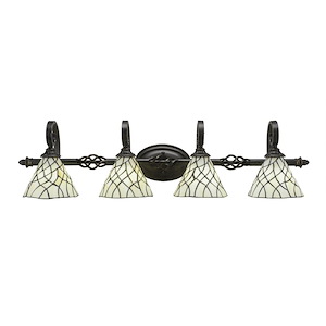 Elegante - 4 Light Bath Bar-9.75 Inches Tall and Inches Wide - 697001