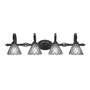 Elegante - 4 Light Bath Bar-8.5 Inches Tall and Inches Wide - 696992