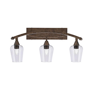 Bow - 3 Light Bath Bar-12.75 Inches Tall and 26.75 Inches Length - 1317855
