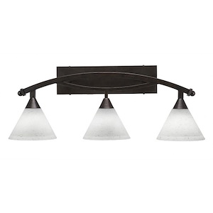 Bow - 3 Light Bath Bar-10.75 Inches Tall and Inches Wide - 696982