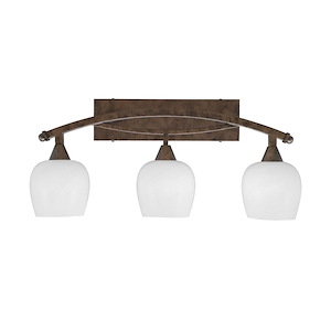 Bow - 3 Light Bath Bar-12.25 Inches Tall and 27.5 Inches Length - 1317852