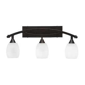Bow - 3 Light Bath Bar-12.25 Inches Tall and 26 Inches Length - 1338952