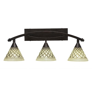 Bow - 3 Light Bath Bar-11.5 Inches Tall and 10 Inches Wide - 357351