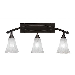 Bow - 3 Light Bath Bar-13 Inches Tall and 8.75 Inches Wide - 1151141