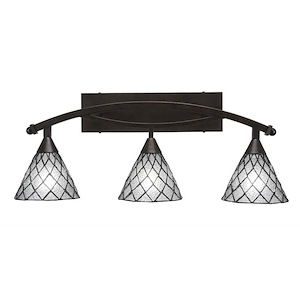 Bow - 3 Light Bath Bar-8.5 Inches Tall and Inches Wide - 697124