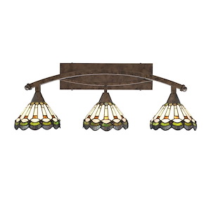 Bow - 3 Light Bath Bar-11 Inches Tall and 28.75 Inches Length - 1317847