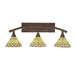 Bow - 3 Light Bath Bar-10.75 Inches Tall and 29.25 Inches Length - 1317863